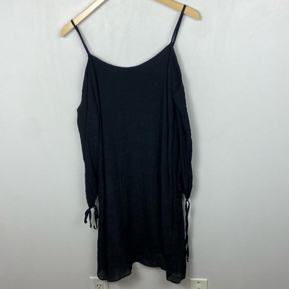 NWT Anthropologie Pelloux Black Open Shoulder Dress Size XS New Tags Minimalist - Picture 13 of 13